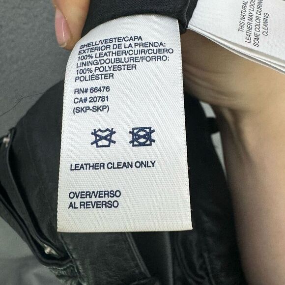 Vintage Y2K Tommy Hilfiger Straight Leg Black Genuine Leather Pants Size 4 STUNN - Picture 7 of 12